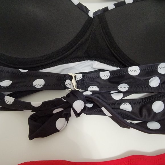 Tempt Me Women Two Pieces Vintage Swimsuit Retro Halter Ruched High Waist Bikini - Picture 9 of 14